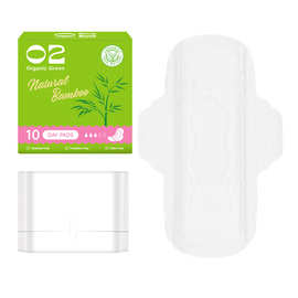 厂家OEM全英文包装棉柔亲肤竹纤维卫生巾外贸出口代工贴牌姨妈巾