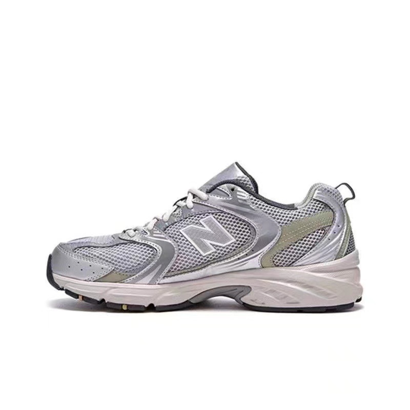 莆田ハイバージョン nb530 シリーズ夏グレーシルバースポーツカジュアルお父さん靴メッシュ通気性男性と女性のカップルモデル|undefined