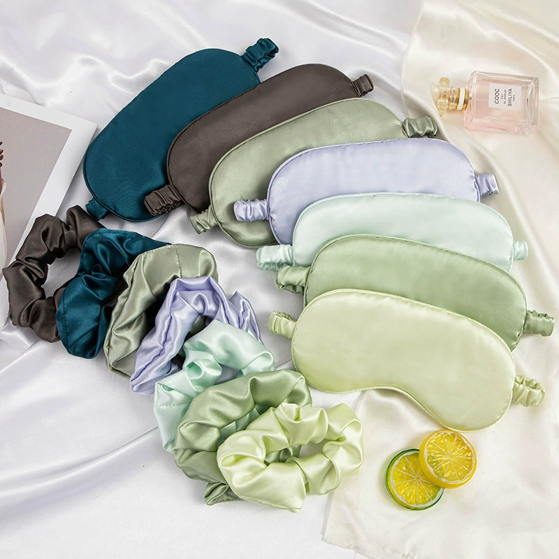 Silk sleep mask, set, hair accessory