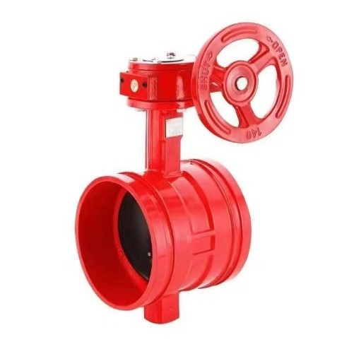 D381X卡箍涡轮沟槽蝶阀XD381X卡箍涡轮沟槽信号蝶阀水利消防阀门