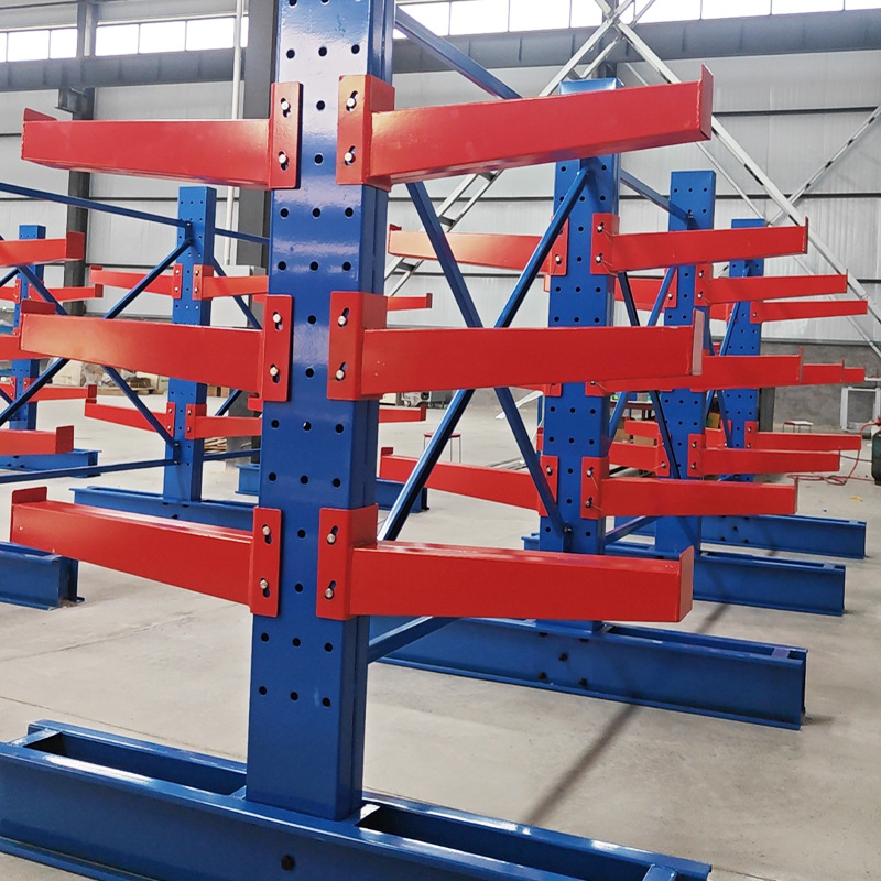 Cantilever single and double-sided construction board material rack…