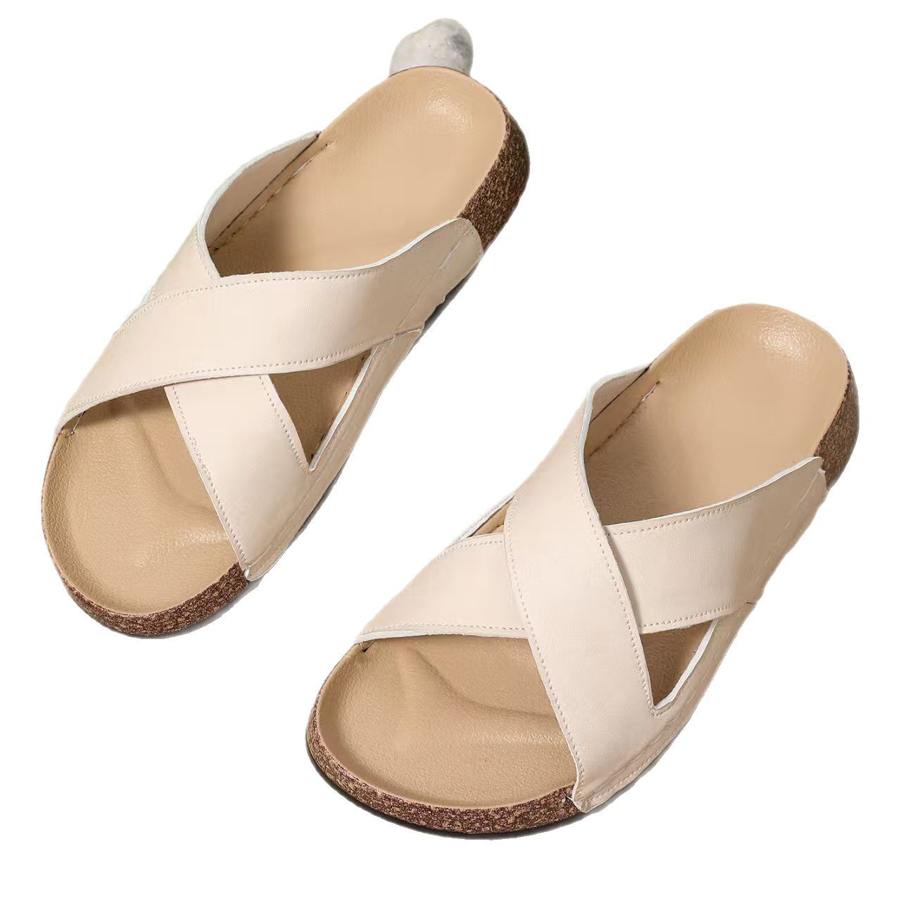 Women's Strap Flat Sandals Casual Design Plus Size Summer New Style Beach Shoes_voghion.com