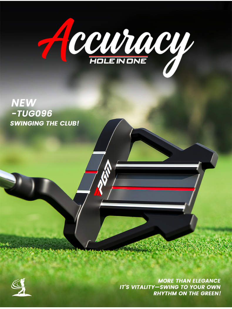 Gậy putter golf PGM ba đường ngắm, thân thép không gỉ, tay cầm TPE chống trượt — Gậy putter ngắm ba đường【Thân thép không gỉ/Tay cầm chống trượt TPE/Đường phụ trợ kéo dài, không có bao gậy】TUG096, Gậy putter ngắm ba đường TUG096 + kèm bao gậy chi tiết 3