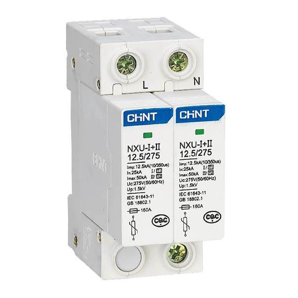 Защита от молний NXU-I+II 12,5KA/4P 2P 3P 385V 275V Emully Promoting Lightning Promoting Emully