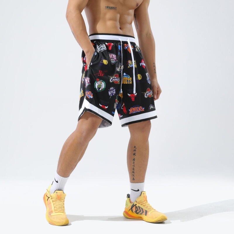 Men's Sports Shorts for Export, Casual Printed Shorts for Marathon Running, Basketball Training, Fitness, and Beach Wear