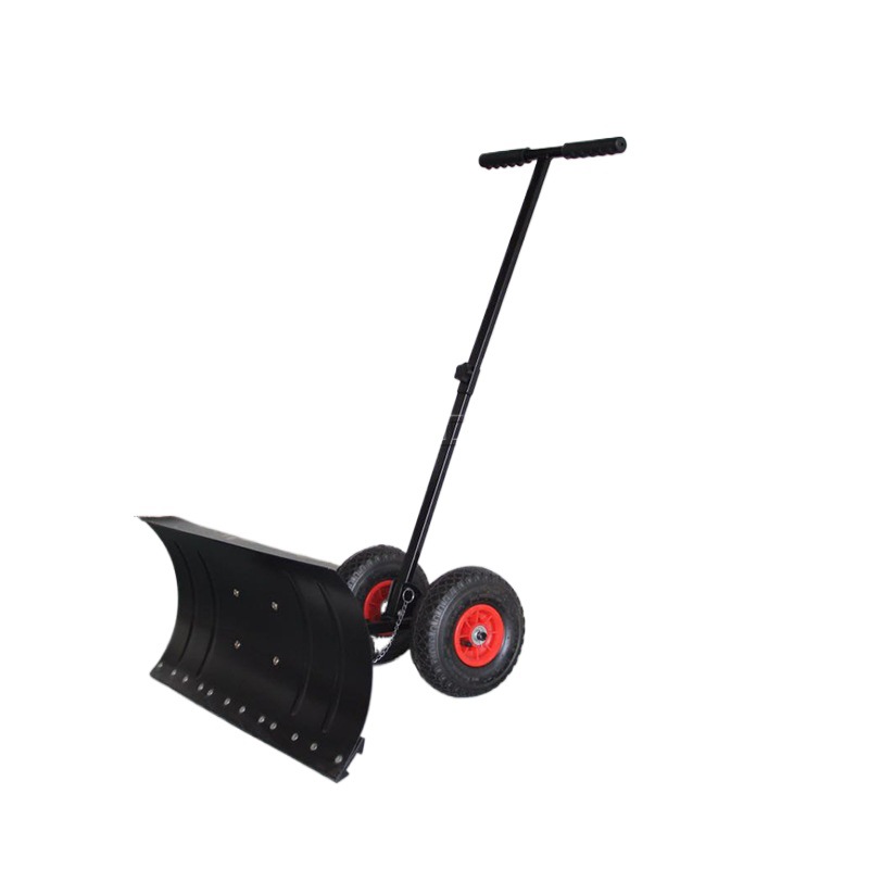 Pala de nieve con ruedas portátil mano empuje comunidad carretera nieve pala invierno al aire libre nieve pala nieve herramienta