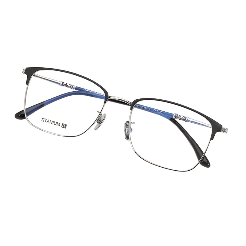 Versatile Minimalist Pure Titanium Eyeglass Men, Artistic Retro Style, Unique Square Frame, Ultra-light Finished Optical Frames Myopia,_voghion.com
