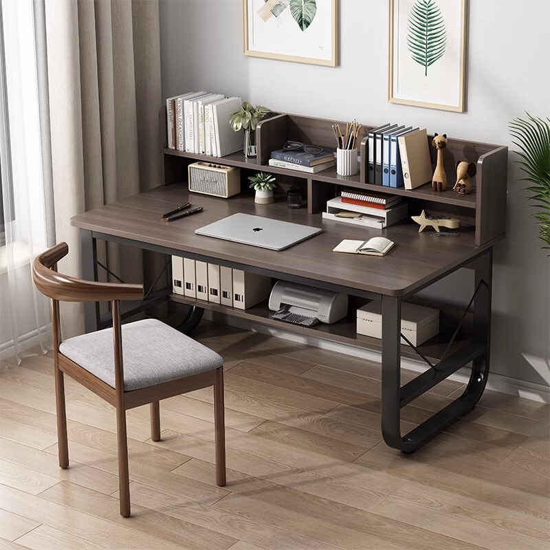 Computer Desk, Desktop Home Desk, Bookshelf Integrated, Primary and Secondary School Student Desk and Chair Set, Small Study Table for Girls Computer Desk, Desktop Home Desk, Bookshelf Integrated, Primary and Secondary School Student Desk and Chair Set, Small Study Table for Girls