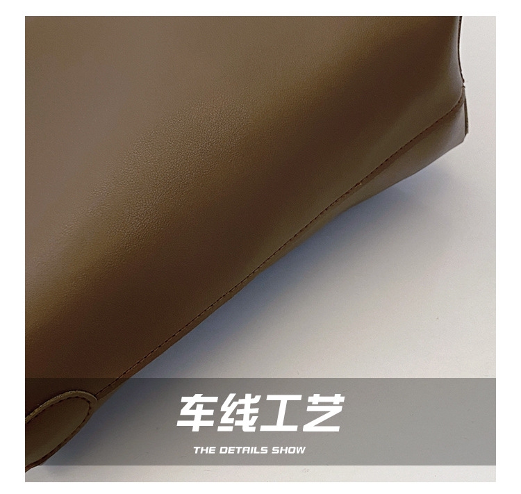 Solid color Tote bag 2024 new style, high-end, large-capacity single-shoulder versatile, niche women's bag, casual and simple bucket bag Item Picture