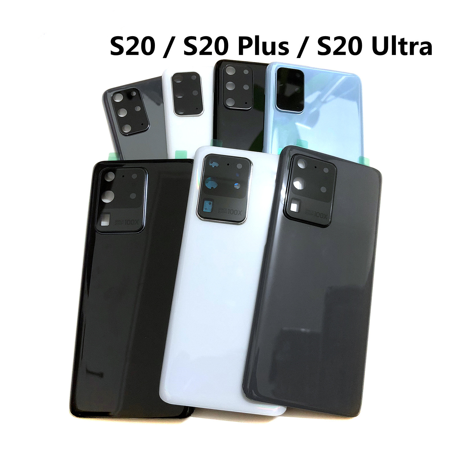 适用三星S20电池后盖 S20+外壳玻璃 S20Ultra后壳+镜框 背面盖板
