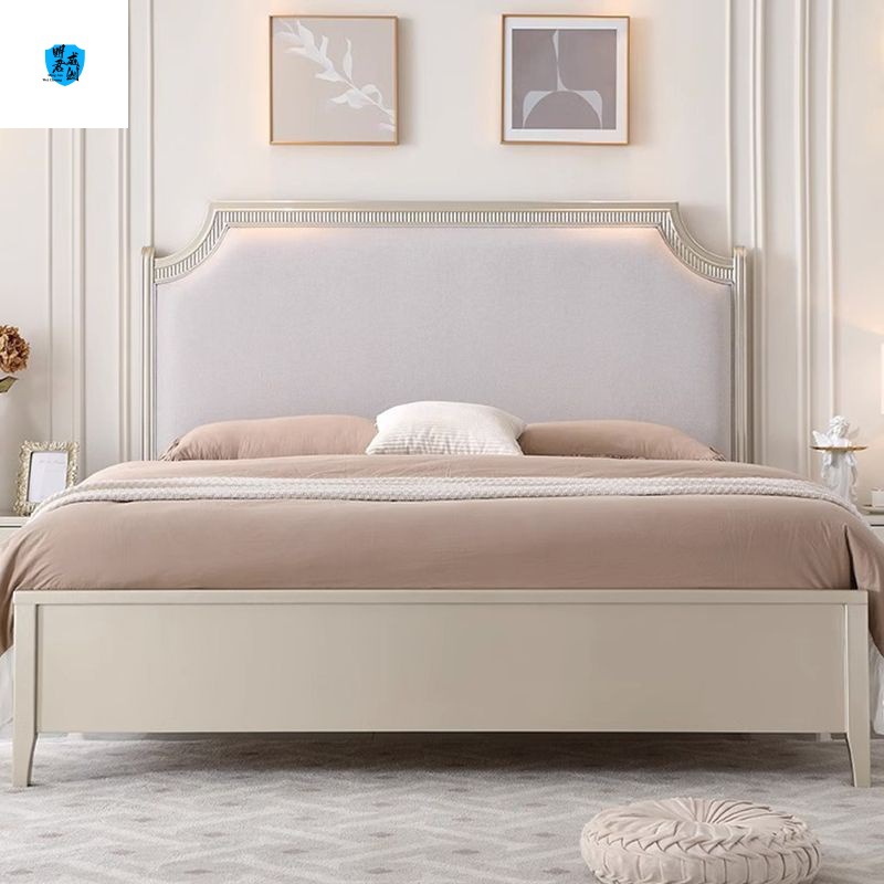 新款美式床头皮床婚床法式床高档公主双人床欧式轻奢主卧大床