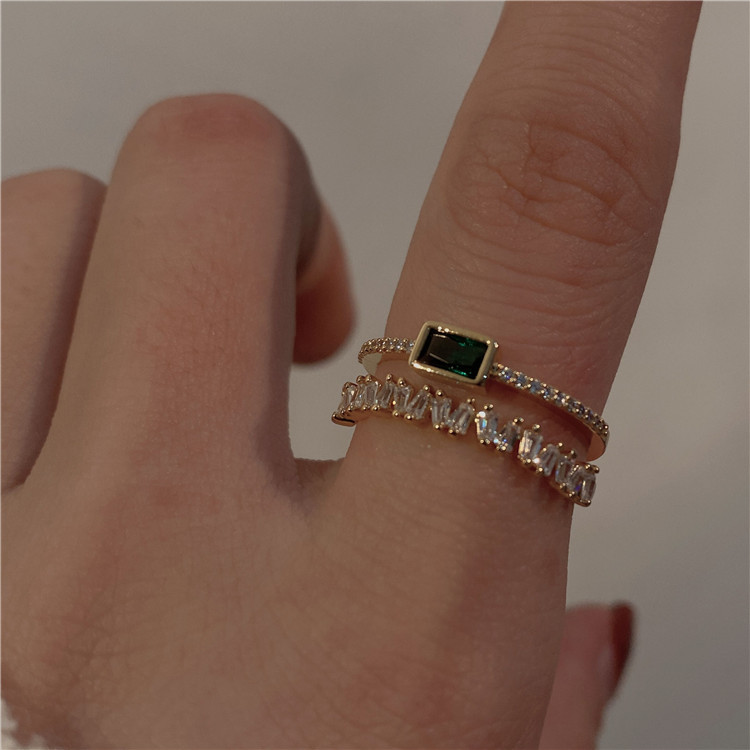 1 Piece Quantity Daily Occasion 1 Piece Sweet Star Metal Plating Metal Zircon Women's Open Ring