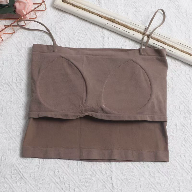 Танк-бюстгальтер беспроводной, топ с removable breast pads и тонкими лентами