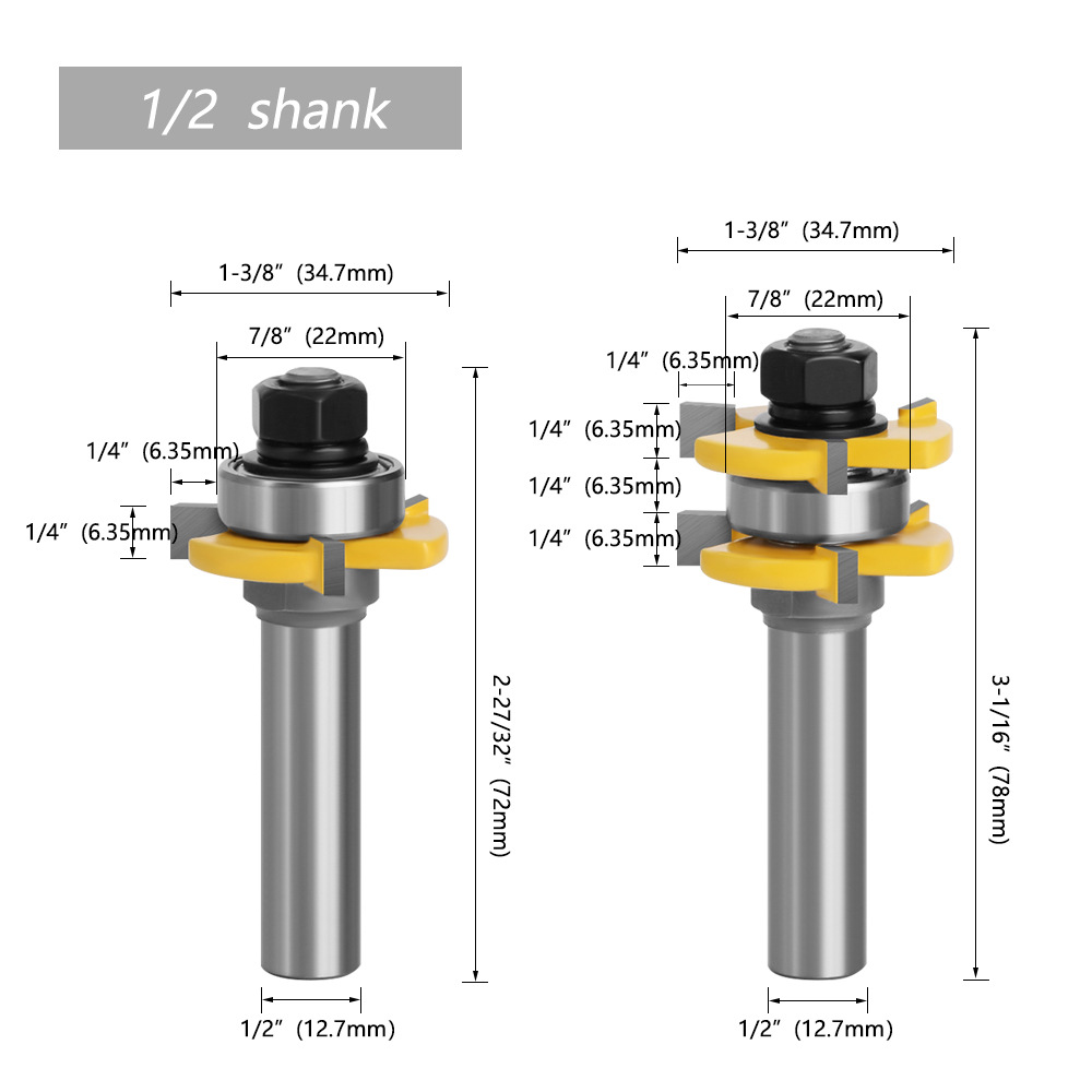 8-mango 12-mango 1/2-mango 3-diente T-tipo cuchillo de espiga cuchillo de empalme cuchillo de piso espiga cuchillo de carpintería cortador de fresado