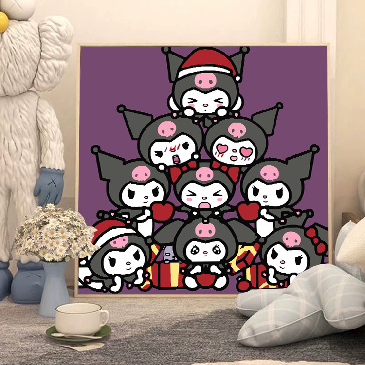 サンリオデジタル油絵 diy 手描きカラーリングクロミメロディー漫画かわいい装飾画メーカー卸売|undefined
