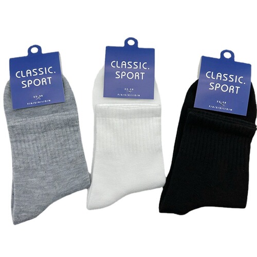  spring and summer men's socks mid-calf sports socks that can be worn in all seasons solid color men's socks individually packaged online store gift socks