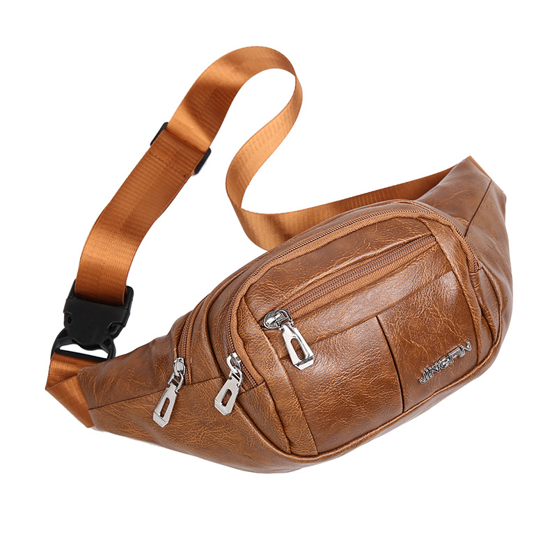 New Large-Capacity Waist Bag for Women, Pu Multi-Functional Outdoor Sports Bag, Men's Travel Crossbody Bag, Waterproof Mobile Phone Chest Bag