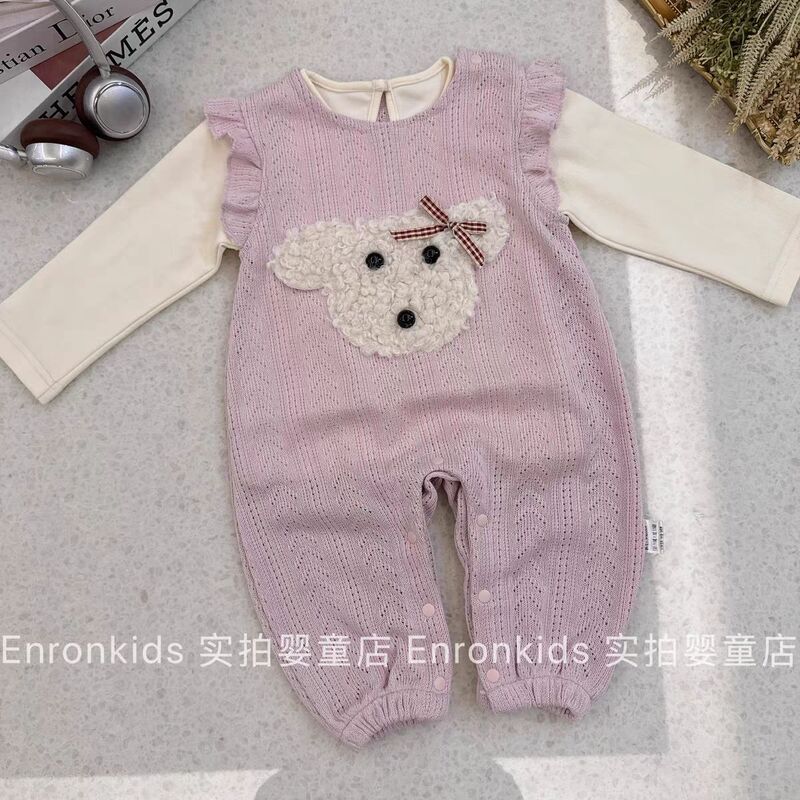 2025新款女童背带裤套装秋装洋气可爱婴儿衣服宝宝两件套春秋爬服|undefined