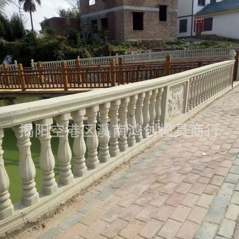 生产花瓣圆葫芦栏杆水泥现浇罗马柱模具欧式户外阳台栏杆模具E18