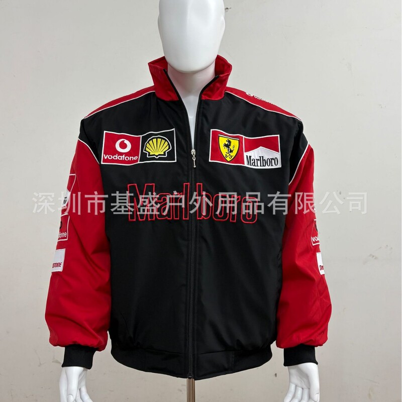 F1 Racing Suit Embroidered Jacket Full Style Retro Motorcycle Cycling Suit Baseball Suit Plus Cotton F1 Jacket Supports Customization