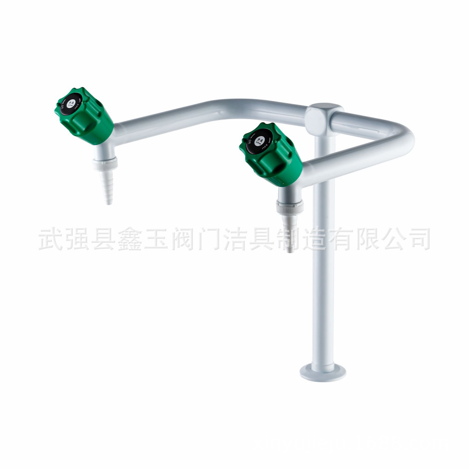 全铜实验室水龙头   双联喷淋铜质医用耐用滤网洗眼器双喷头双口