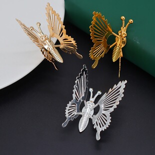 Zhuang Zhou Xiaomeng butterfly DIY ancient style hanfu hairpin headdress electrophoresis electroplating moving empty butterfly hairpin accessories