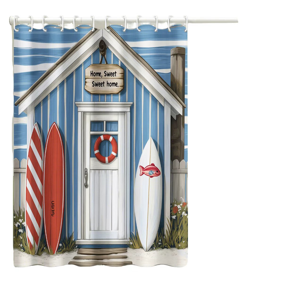 Thickened Waterproof Shower Curtain Partition With No-drill Telescopic Rod For Bathroom, Dressing Room, Balcony,_voghion.com