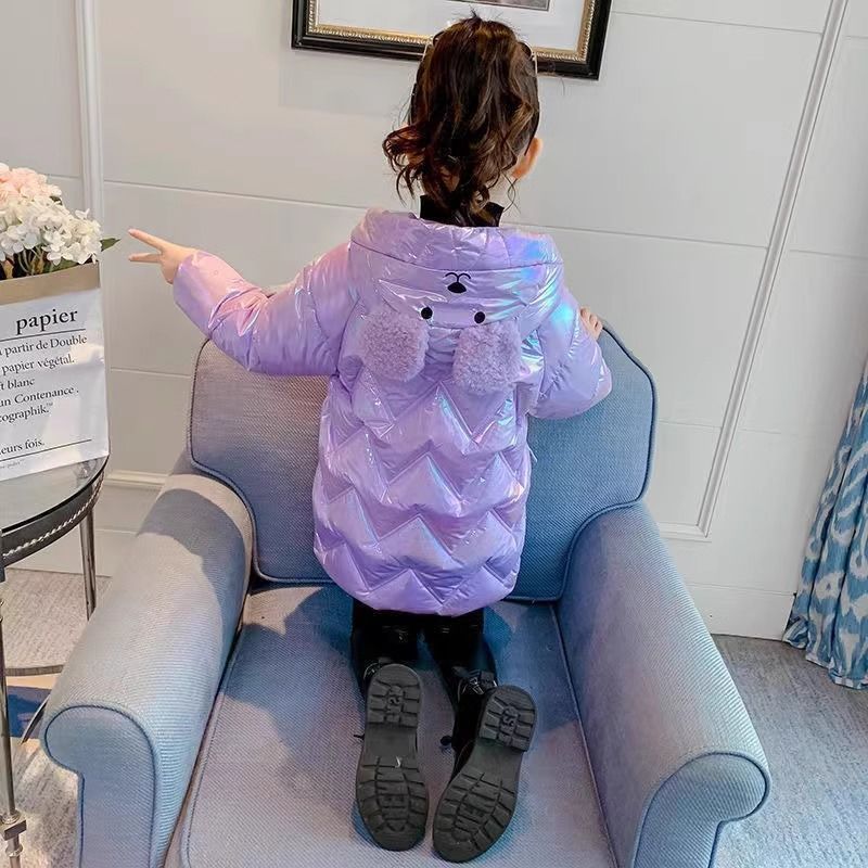 Niña invierno de invierno de 2025 nueva explosión de aire extranjero para niños abrigos de algodón de invierno de bebé chaqueta de algodón de niña