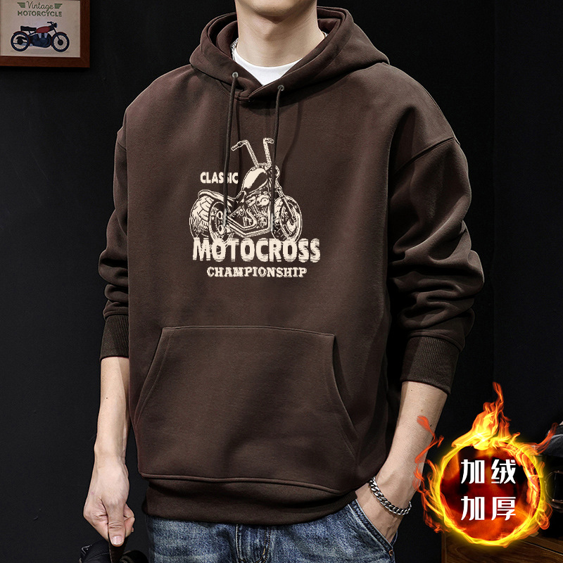 420g estilo de puerto japonés guapo chaqueta impresa con capuzas primavera y otoño hombre abrigo de estudiante casual suelto
