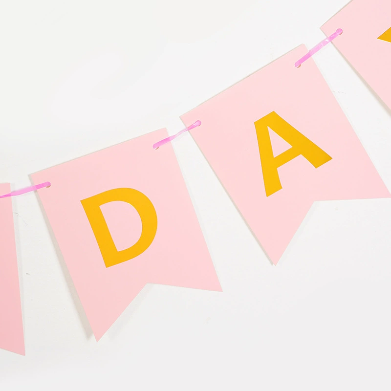 English birthday happy hot gold, fish tail flag HAPPY BIRTHDAY letters Laqi party background wall decoration