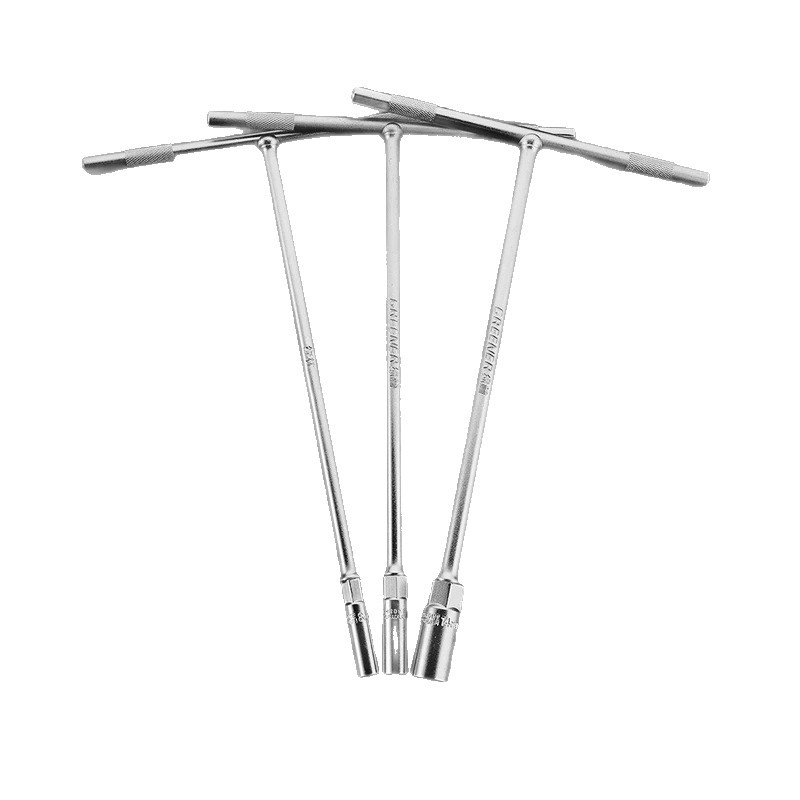 Llave de Tubo Hexagonal Tipo T de Acero al Carbono Cromada para Reparación de Vehículos