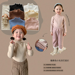 Weimu Kids' Clothing: Autumn/Winter New Arrivals – Boy's and Girl's Half-Turtleneck Knitted Tops, Plus Size for Baby Girls