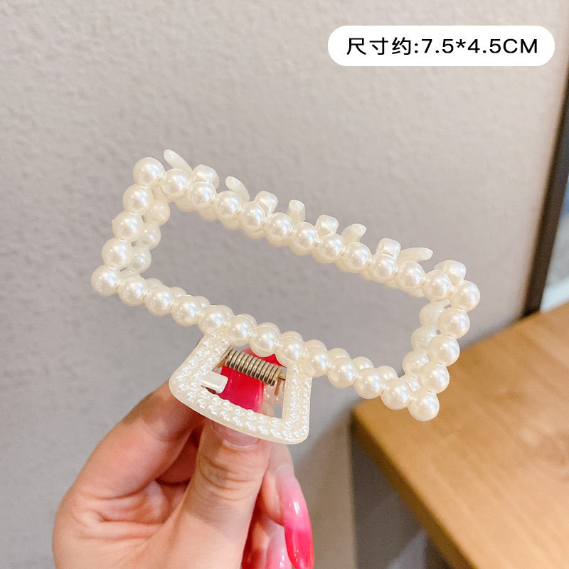 韓国風シャーククリップ、女性用の大きめのシンプルで多用途なヘアクリップ、ネットセレブのヘアアクセサリー、入浴用の後頭部のヘアクリップ|undefined