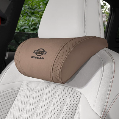 X-Trail, Qashqai, Tiida, Neck Pillows, Headrest - small-k-velvet-chestnut-brown-nissan-headrest-1-piece