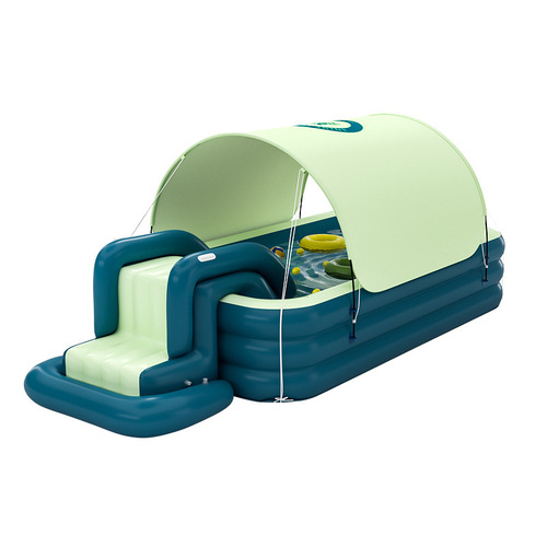 Children's automatic inflatable swimming pool, fully covered sunshade swimming pool, household folding adult paddling pool with covered bathing pool