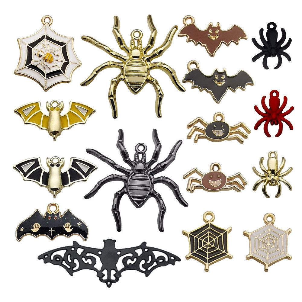 2g Weight Pendant Jewelry Making Type 10 * 23mm, 12 * 15mm, 18 * 20mm Jewelry Making Size DIY Jewelry Accessories Classification 1 Piece Quantity Alloy Material Halloween Festival Pumpkin, Spider, Ghost Pattern Enamel Design Cute Style 1 Piece 10 * 23mm 12 * 15mm 18 * 20mm Alloy Pumpkin Spider Ghost Pendant 4