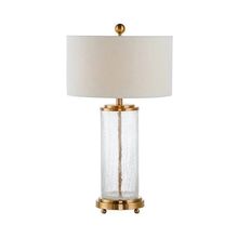 欧美创意玻璃铁艺灯北欧简约复古卧室床头客厅书房样板间台灯布艺