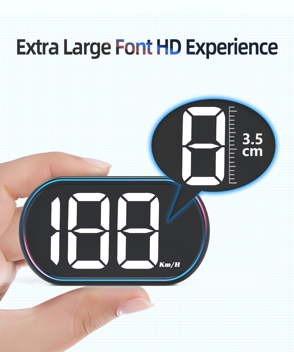 Car HUD Head-Up Display Beidou GPS Dual-Core No-Latency High-Definition Speedometer Head-Up Instrument X2 Universal Model
