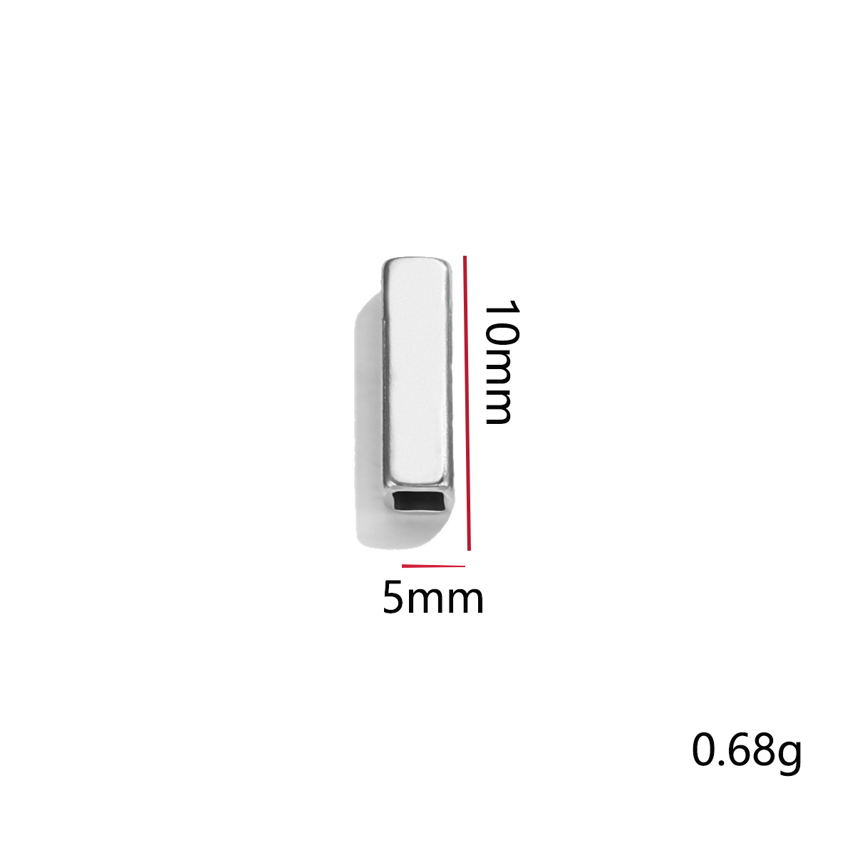 Accesorios de bricolaje hechos a mano cuerda trenzada con cuentas de material de joyería rectangular con cuentas simple todo fósforo étnico con cuentas