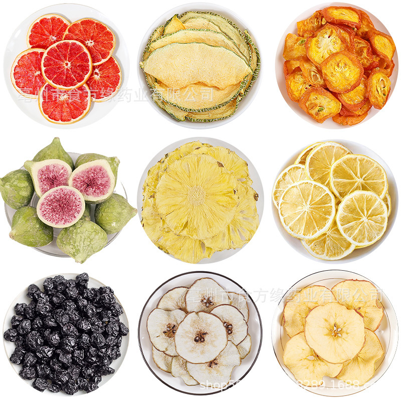 Wholesale Fruit slices freeze-dried products small green orange kumquat pitaya slices grapefruit slices pineapple slices fruit tea flower fruit tea