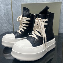 潮牌暗黑厚底增高7CM大码男鞋高帮情侣鞋街舞鞋休闲板鞋女情侣款