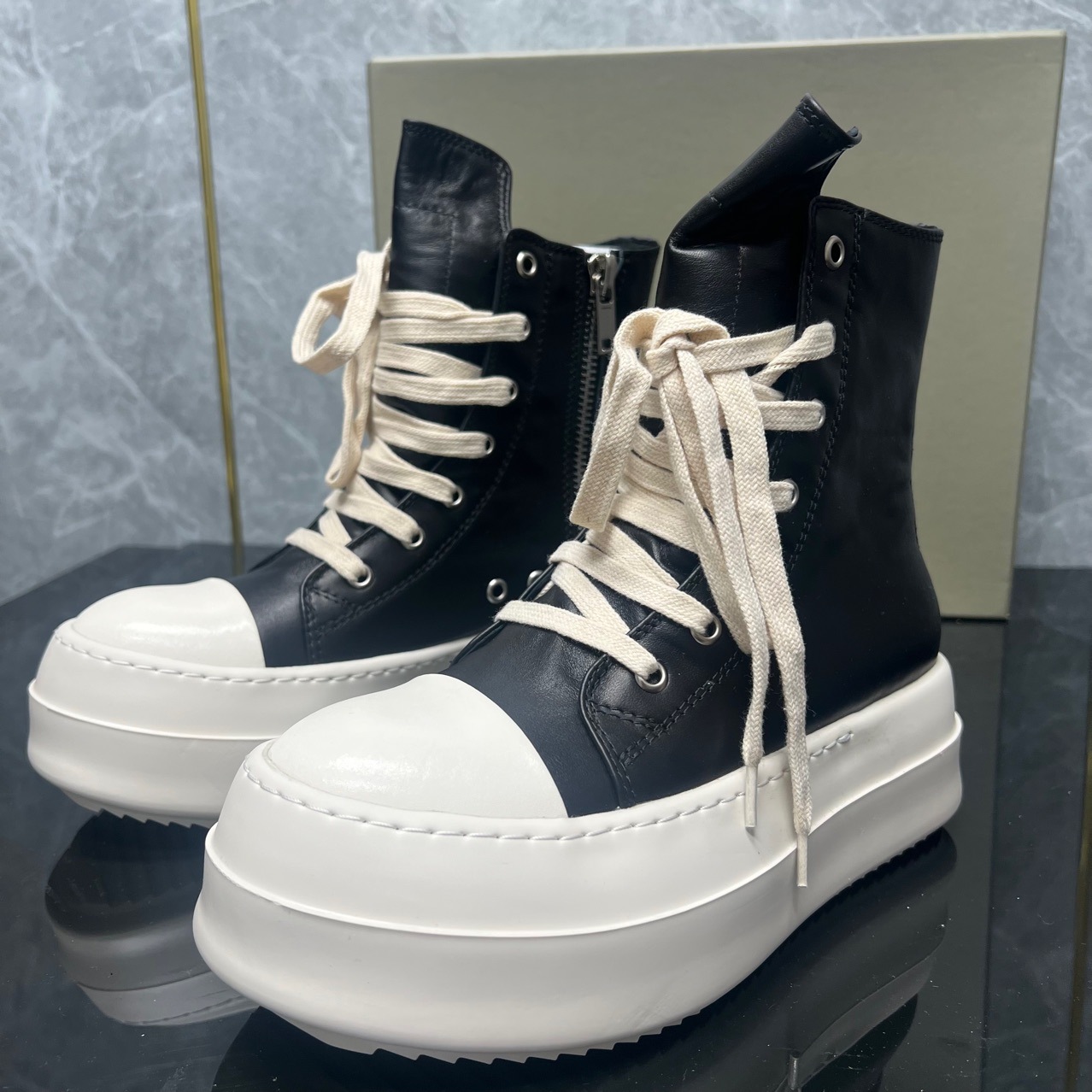 潮牌暗黑厚底增高7CM大码男鞋高帮情侣鞋街舞鞋休闲板鞋女情侣款