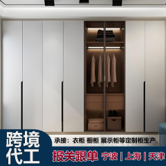 跨境出口橱柜衣柜卧室玄关现代简约实木颗粒轻奢品质爱格福人代G