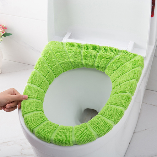 O-type knitted toilet mat household washable toilet seat cushion thickened warm toilet seat cushion pumpkin-shaped toilet