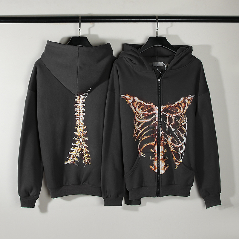 Halloween 3D Skull Skeleton Printed Coat Christmas Collection Hoodie_voghion.com