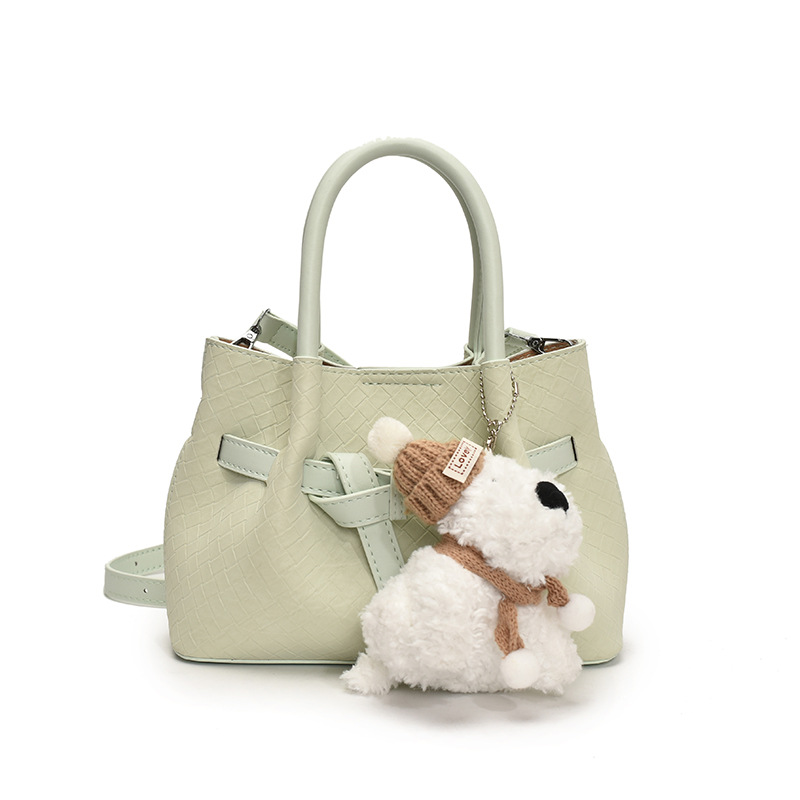 Bolso de cubo portátil de gran capacidad de moda de alta gama para mujer 2025 nuevo estilo de estilo occidental, bolso de mensajero de un solo hombro de lujo ligero