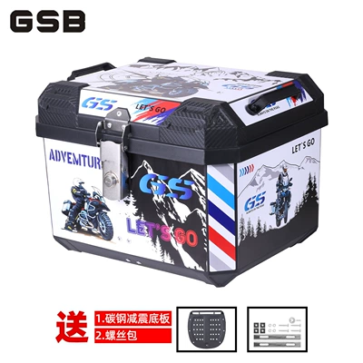 Motorcycle trunk – rear trunk large universal - 45l-high-end-version-bai-shanfeng