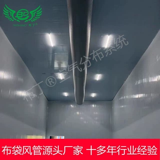 保鲜库冷库安装快捷苏州布丁B1级阻燃织物圆形布袋风管