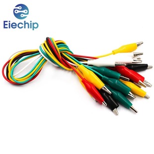 46CM small size double head with line alligator clip test line red yellow green white black 5 color a bundle of 10 with line clip