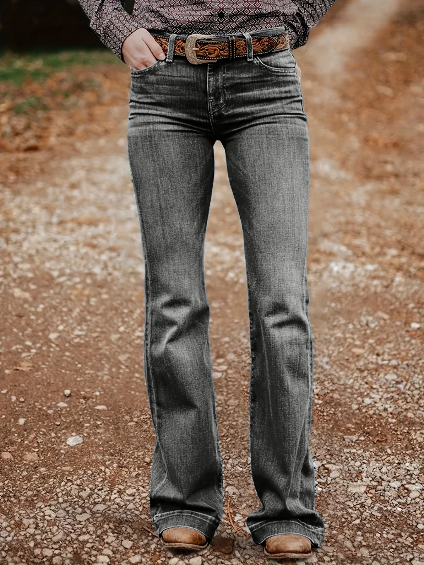 Women's Straight Leg Stretch Denim Jeans Embroidered Washed Vintage Style Casual New Arrival 2025_mkmklike.com